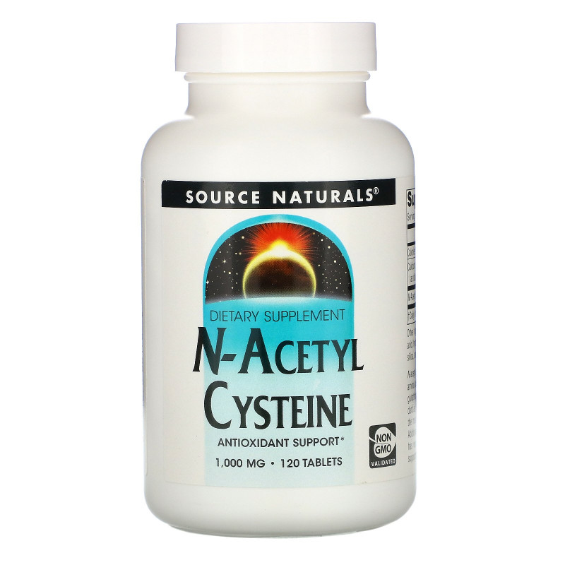 Source Naturals, N-ацетил цистеин, 1000 мг, 120 таблеток