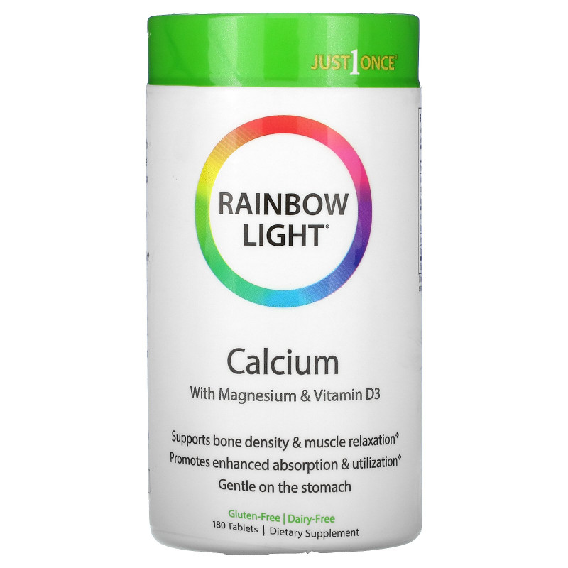 Rainbow Light, Just Once, Пищевой кальций, 180 таблеток