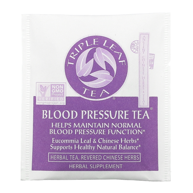 Triple Leaf Tea, Кровяное давление, без кофеина, 20 чайных пакетиков, 1.4 унций (40 г)