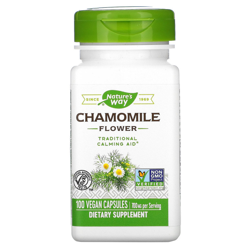 Nature's Way, Chamomile Flower, 350 mg, 100 Vegetarian Capsules