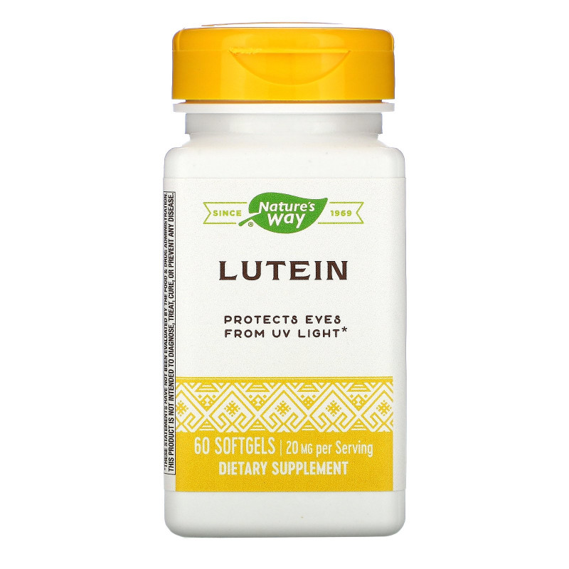 Nature's Way, Лютеин, 20 мг, 60 мягких желатиновых капсул