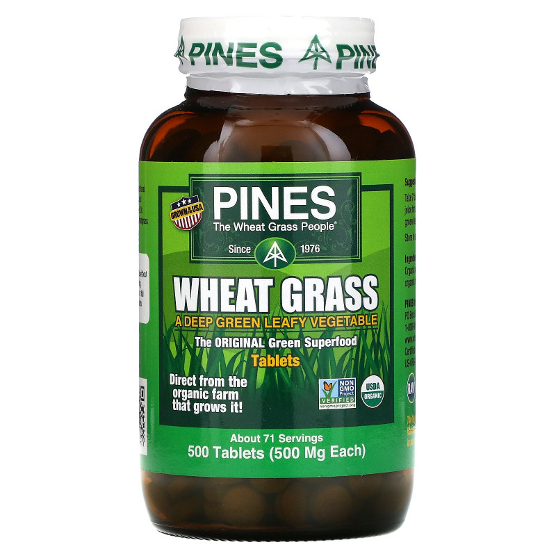 Pines International, Pines, ростки пшеницы, 500 мг, 500 таблеток