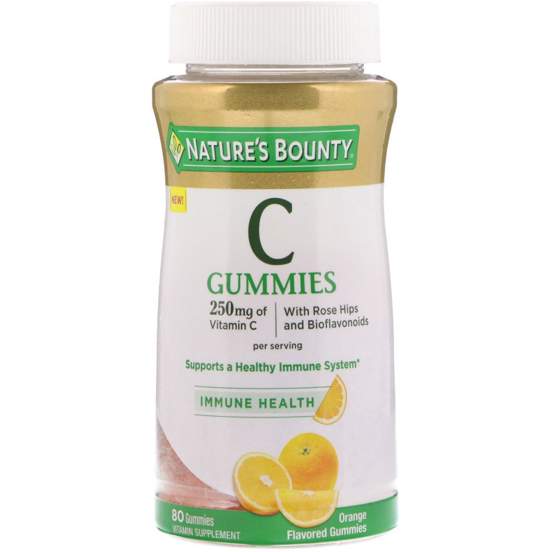 Nature's Bounty, C Gummies, Orange, 250 mg, 80 Gummies