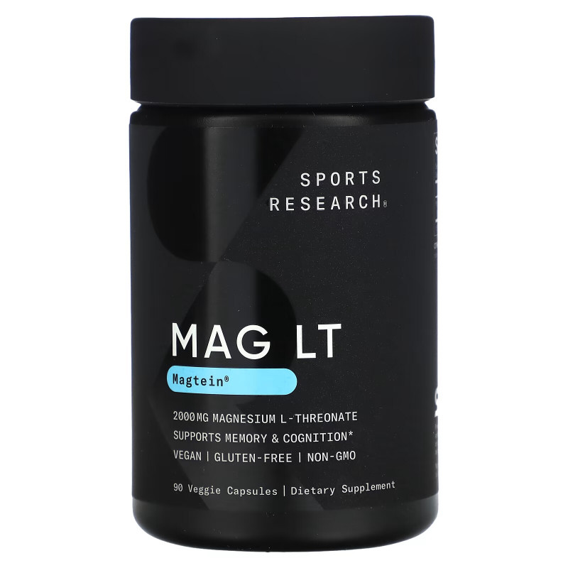 Sports Research, MAG LT, Magtein, 2,000 mg, 90 Veggie Capsules