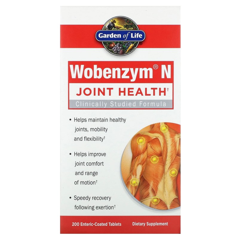 Wobenzym Вобэнзим N Здоровые суставы 200 таблеток с энтеросолюбильным покрытием