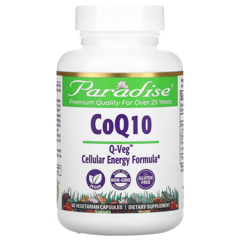 Paradise Herbs, CoQ10, Q-Veg, 60 Vegetarian Capsules