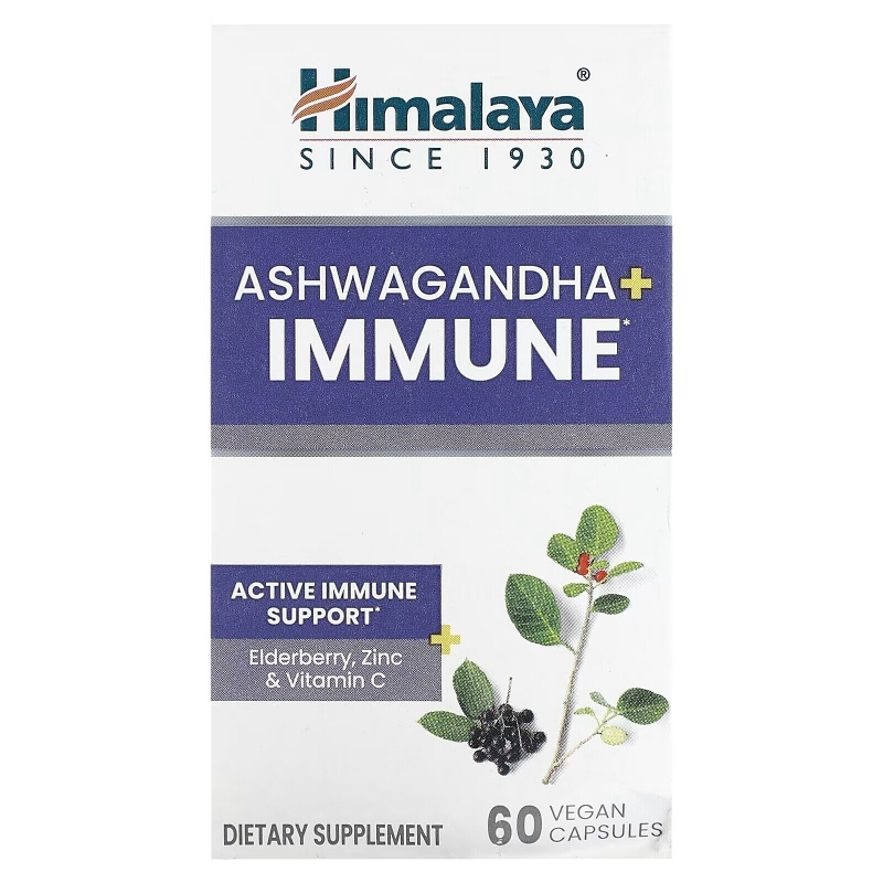 Himalaya, Ashwagandha + Immune , 60 Vegan Capsules