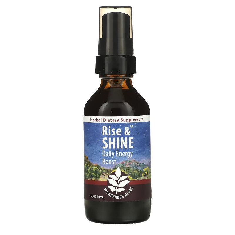 WishGarden Herbs, Rise & Shine, Daily Energy Boost, 2 fl oz (59 ml)