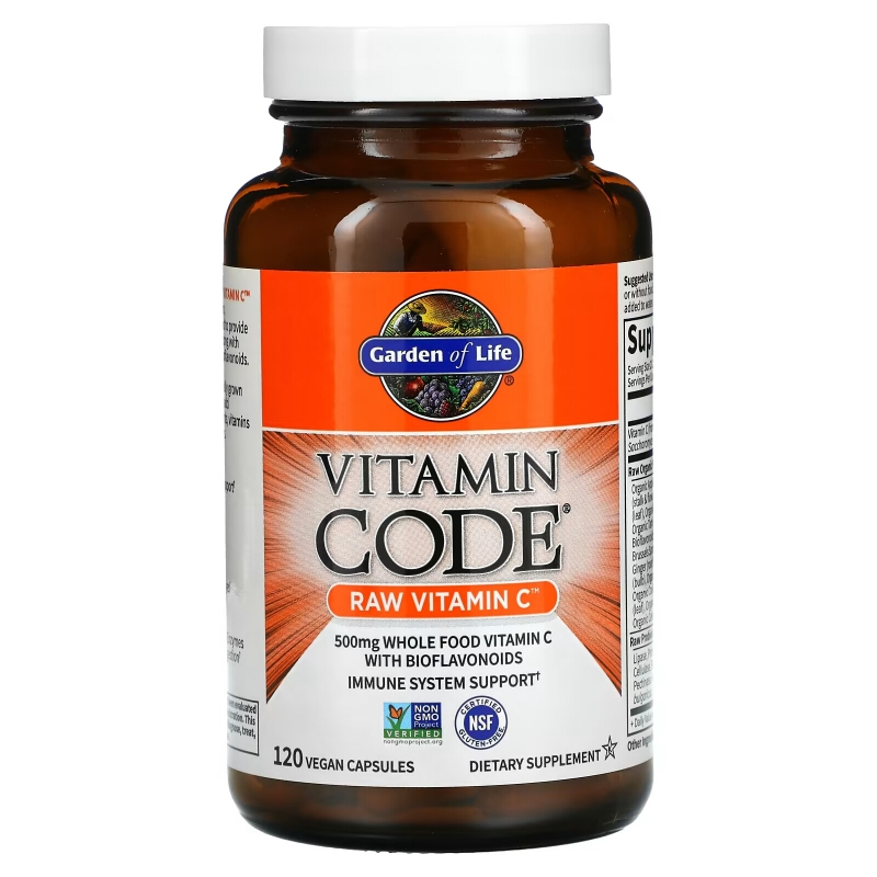 Garden of Life Витаминный код сырой витамин C 120 веганских капсул UltraZorbe