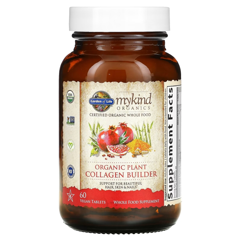 Garden of Life, MyKind Organics, Organic Plant Collagen Builder, 60 Vegan Tablets