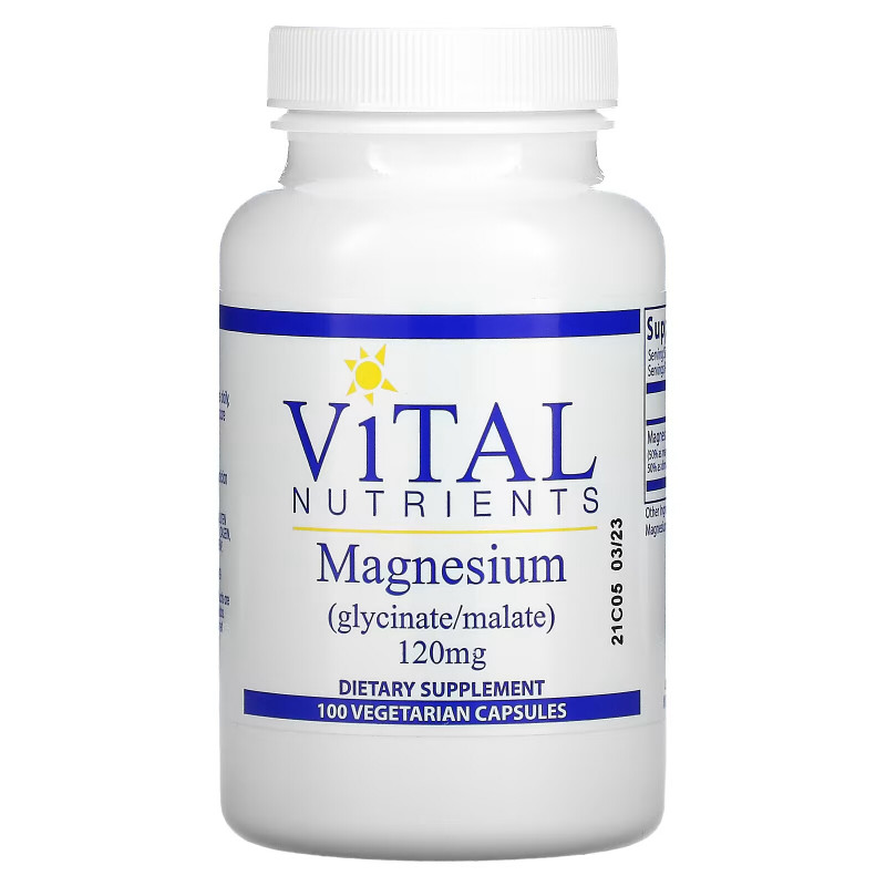 Vital Nutrients, Magnesium, 120 mg, 100 Vegetarian Capsules