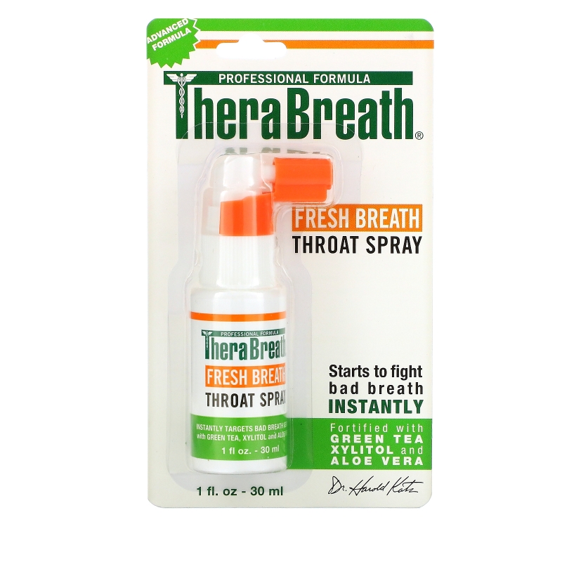 TheraBreath Спрей для гортани, для освежения дыхания, 1 унция (30 мл)