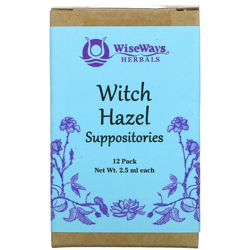 WiseWays Herbals LLC Свечи с гамамелисом 12 шт 25 мл каждая