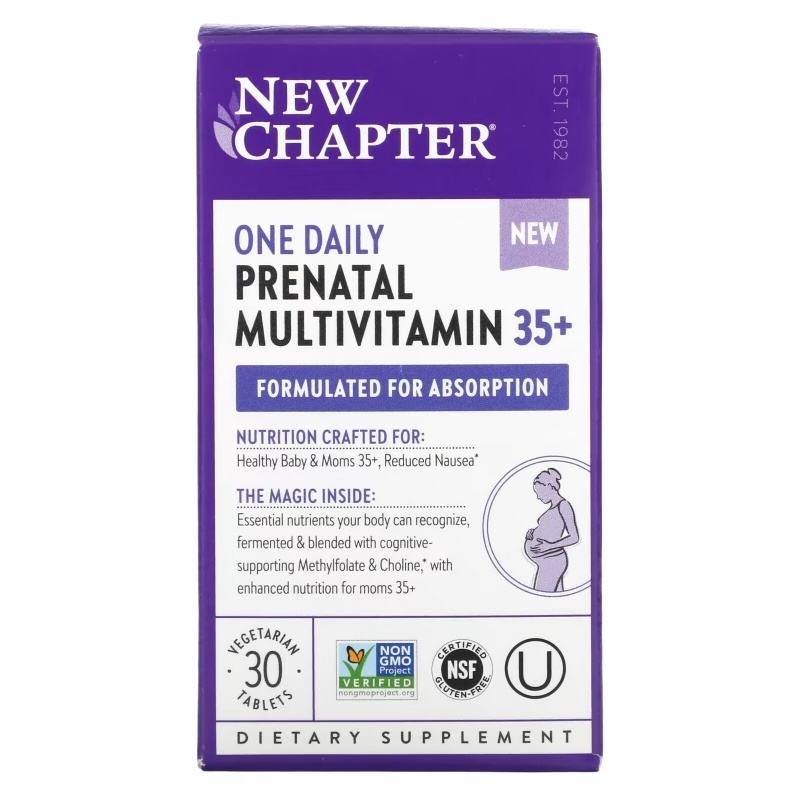 New Chapter, One Daily Prenatal Multivitamin 35+, 30 Vegetarian Tablets