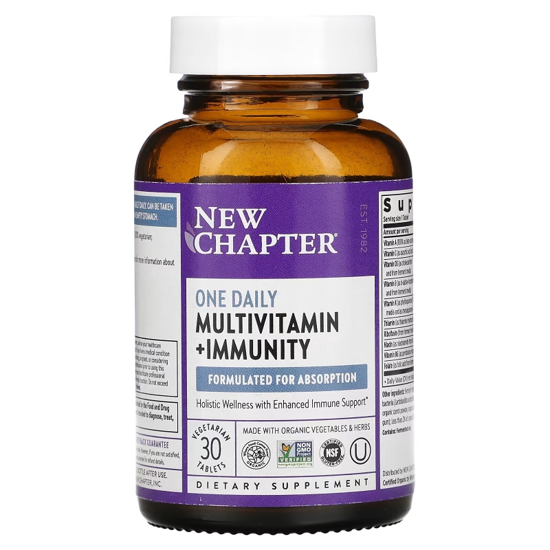 New Chapter, One Daily Multivitamin + Immunity, 30 Vegetarian Tablets