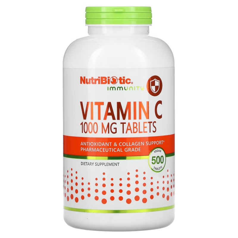 NutriBiotic, Витамин C, 1000 мг, 500 Веганских Таблеток