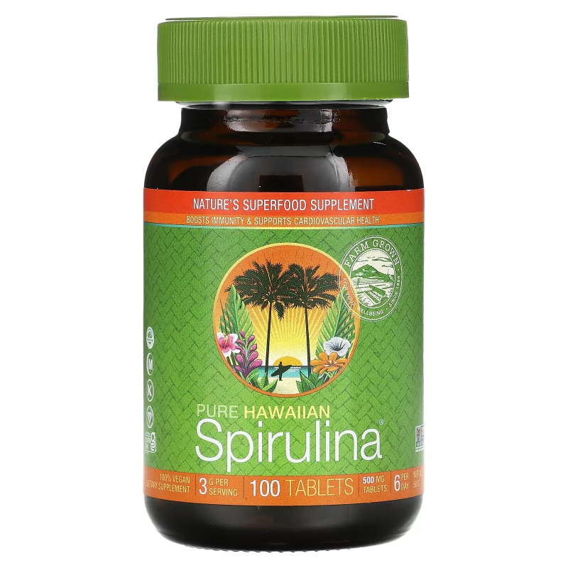 Nutrex Spirulina Pacifica Pure Hawaiian Nature's Multi-Vitamin 500 mg 100 Tablets