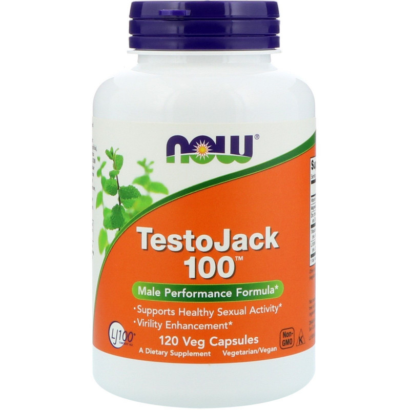 Now Foods, TestoJack 100, 120 растительных капсул