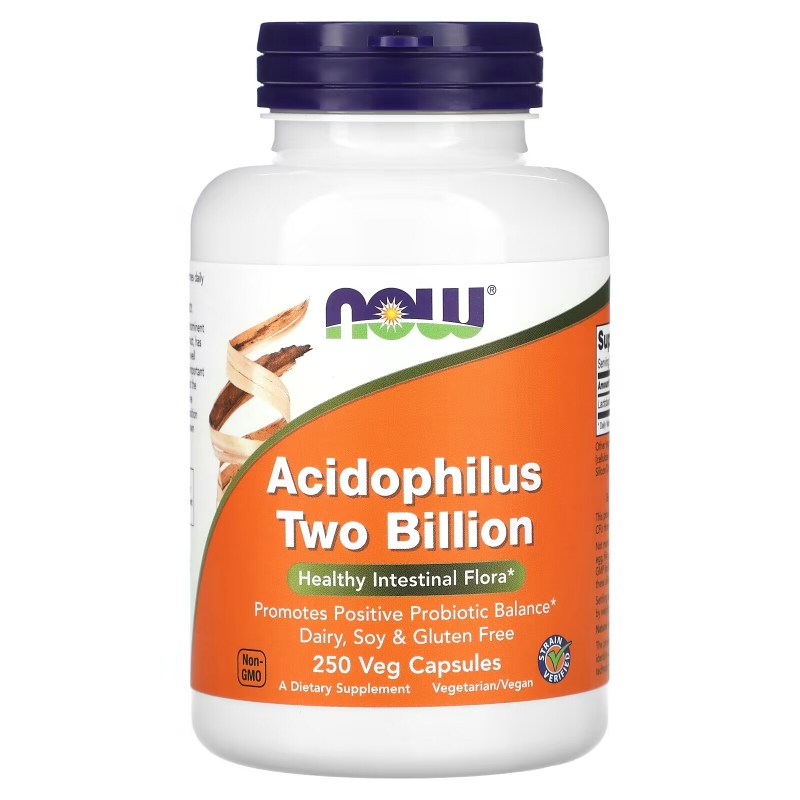 Now Foods Ацидофилин 2 млрд полезных бактерий 250 капсул