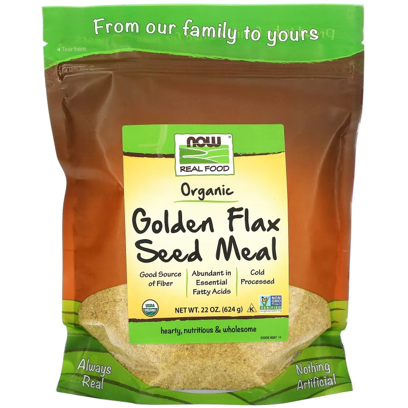 Now Foods Органика Золотые семена льна 22 унции (624 г)