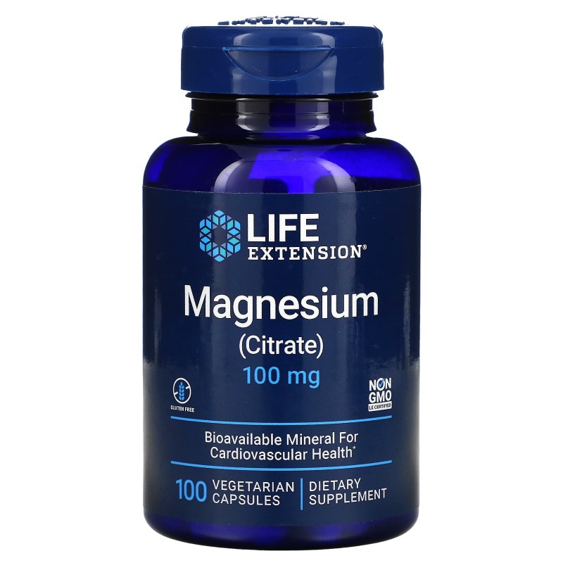 Life Extension Магний (цитрат) 160 мг 100 растительных капсул