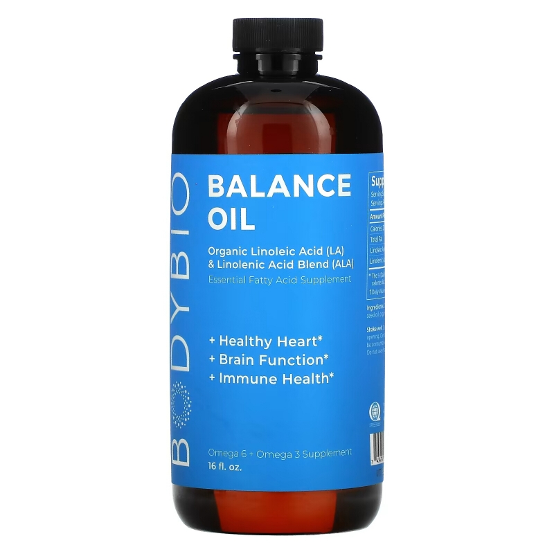 BodyBio, Balance Oil, Organic Linoleic Acid (LA) and Linolenic Acid Blend (ALA), 16 fl oz (473 ml)