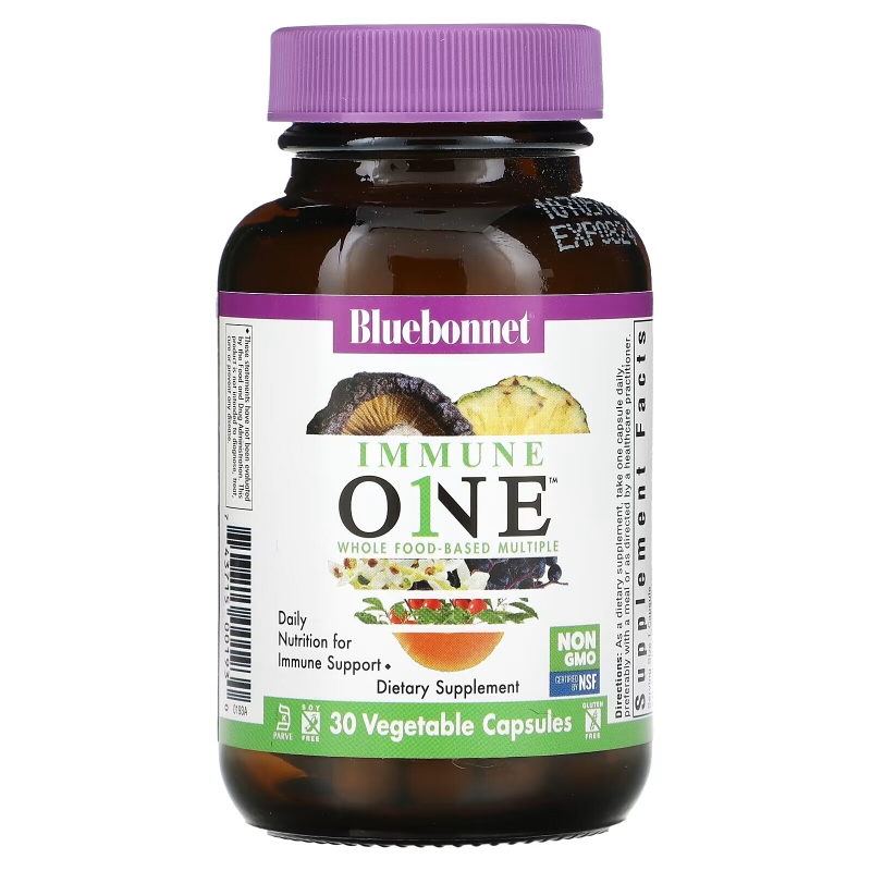Bluebonnet Nutrition, Immune One, Whole Food-Based Multiple, 30 Vegetable Capsules