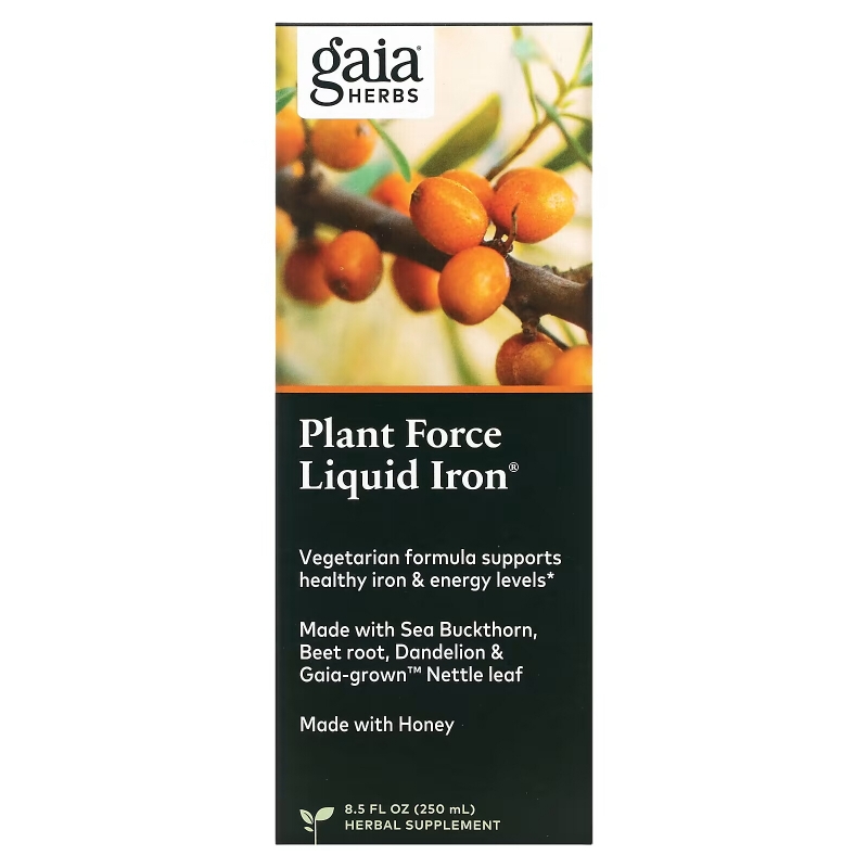 Gaia Herbs Железо в жидкой форме PlantForce 85 жидких унций (250 мл)