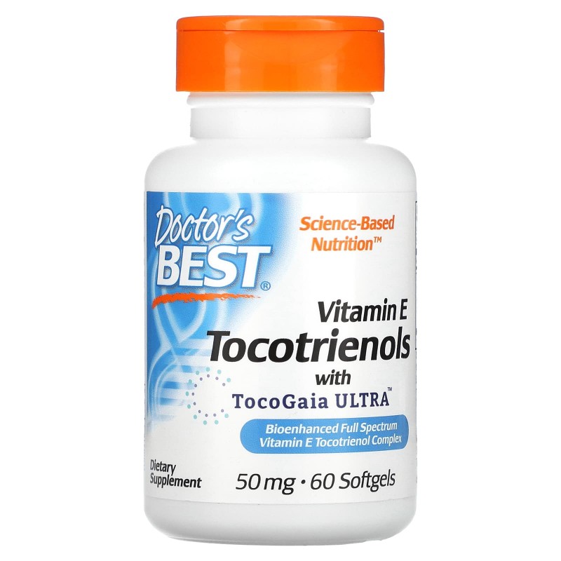 Doctor's Best, Tocotrienols with EVNol SupraBio, 50 mg, 60 Softgels