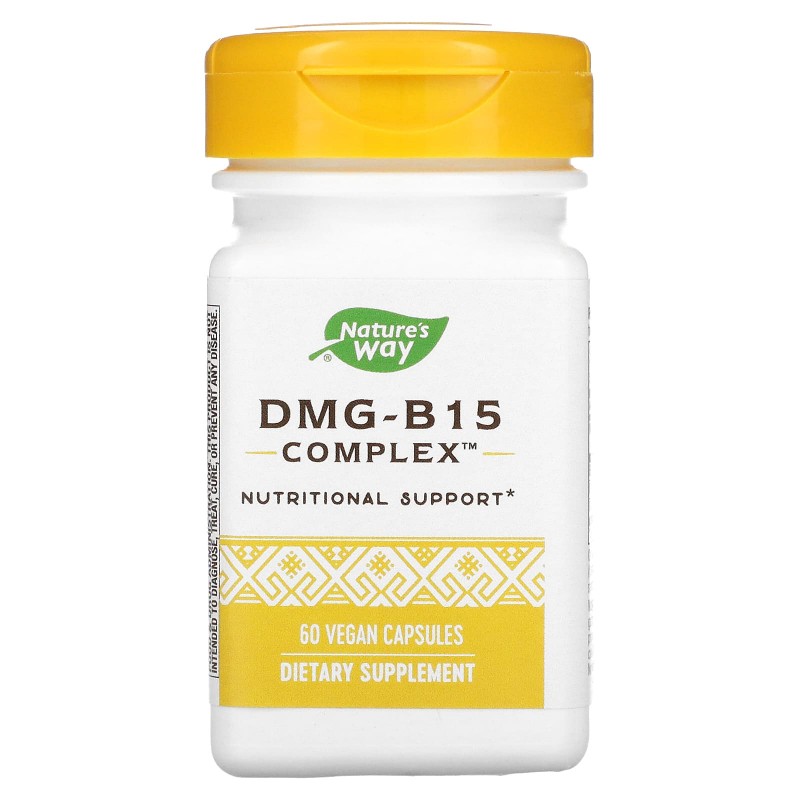 Enzymatic Therapy, DMG-B15+, энергия, 60 капсул на растительной основе