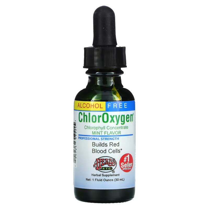 Herbs Etc., Chlor Oxygen, Professional Strength, Alcohol Free, 1 fl oz (29.5 ml)
