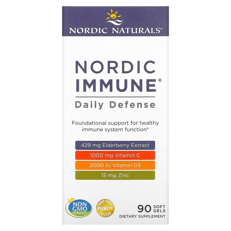 Nordic Naturals, Nordic Immune Daily Defense, 90 Soft Gels