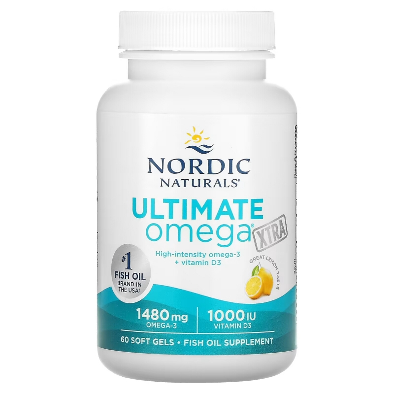 Nordic Naturals Ultimate Omega Xtra Lemon 1000 mg 60 Soft Gels