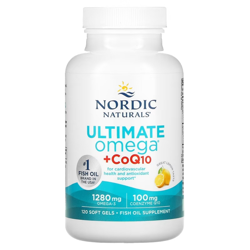 Nordic Naturals, Конечный Омега + Коэнзим Q10, 1000 мг, 120 Гелиевых Капсул