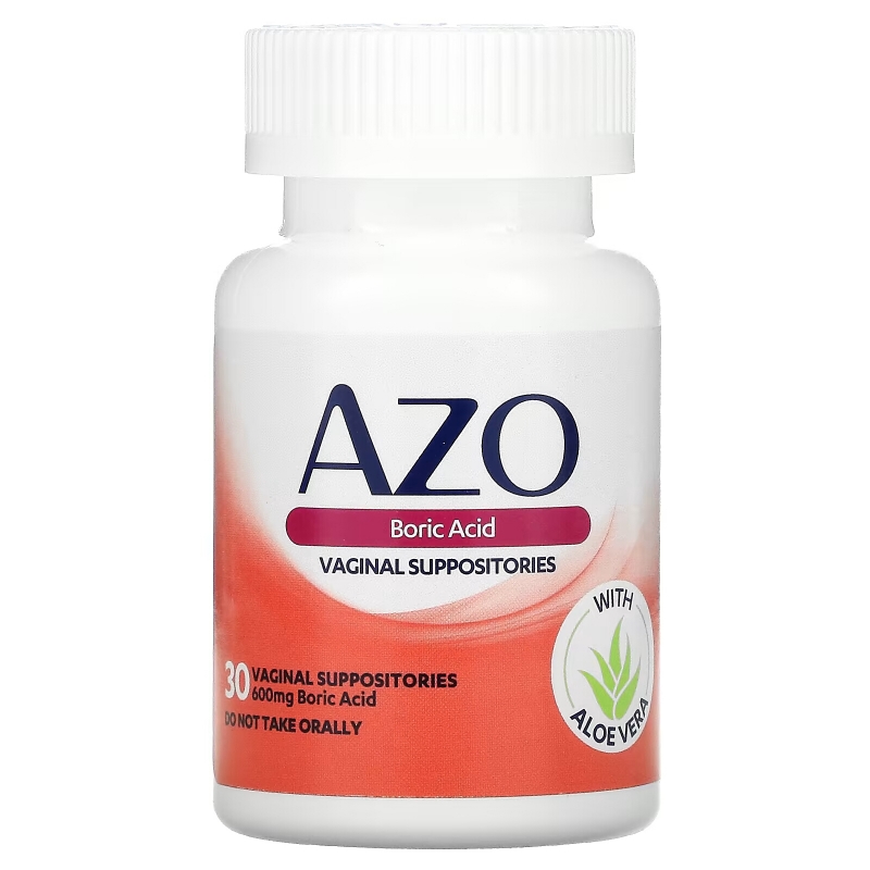 Azo, Boric Acid, Vaginal Suppositories, 600 mg, 30 Suppositories