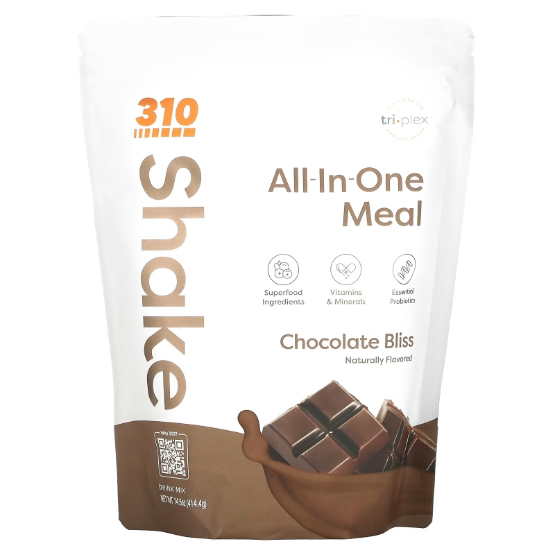 310 Nutrition, All-In-One Meal Shake, Chocolate Bliss, 14.6 oz (414.4 g)