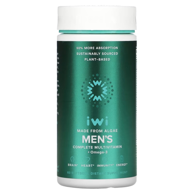 iWi, Men's Complete Multivitamin + Omega-3, 60 Softgels