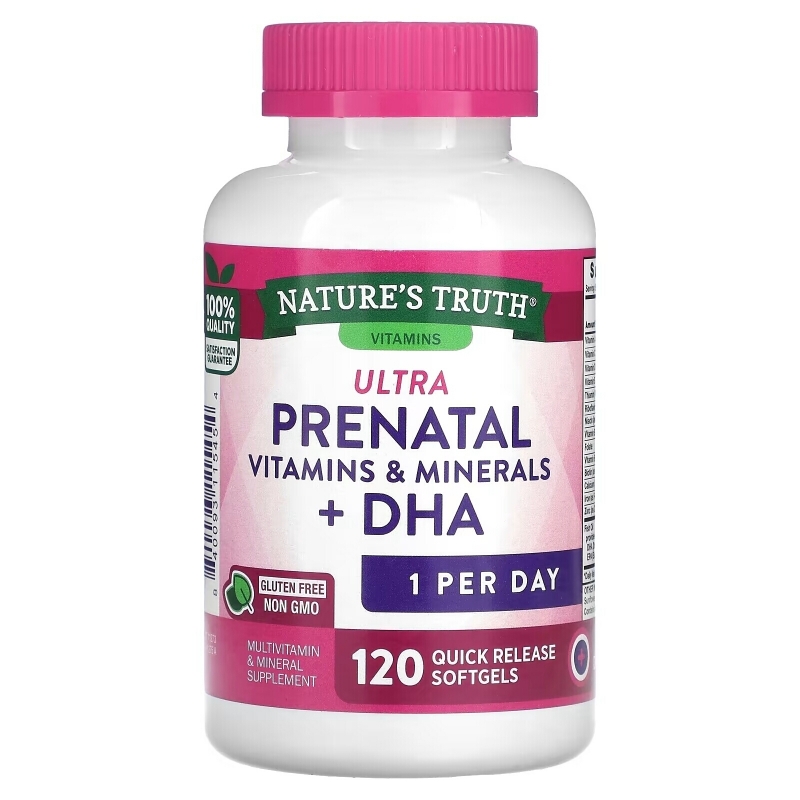 Nature's Truth, Ultra Prenatal Vitamins & Minerals + DHA, 120 Quick Release Softgels