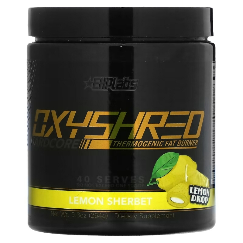 EHP Labs, OxyShred, Hardcore Thermogenic Fat Burner, Lemon Sherbet, 9.3 oz (264 g)