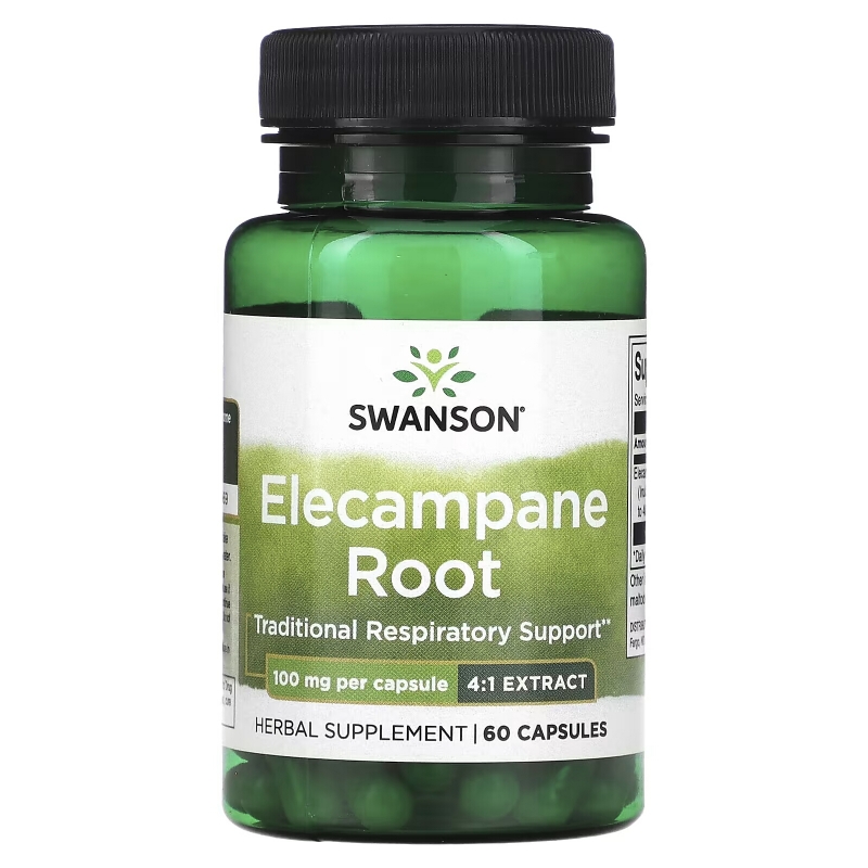 Swanson, Elecampane Root, 100 mg, 60 Capsules