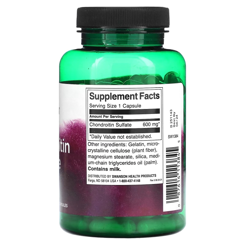 Swanson, Chondroitin Sulfate , 600 mg , 120 Capsules