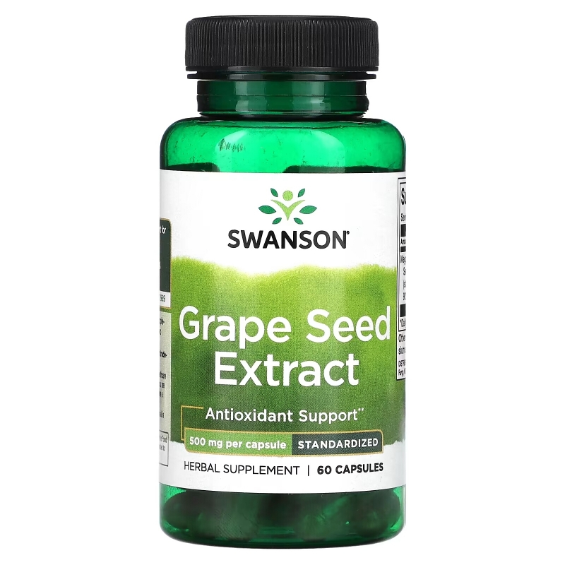 Swanson, Grape Seed Extract, Standardized, 500 mg, 60 Capsules