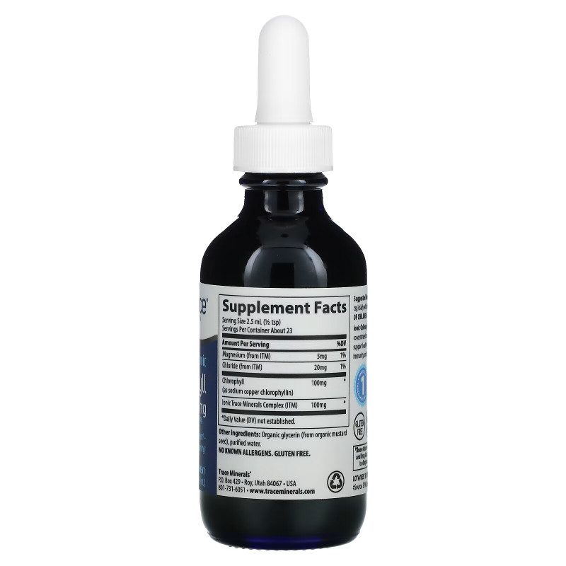 Trace Minerals ®, Ionic Chlorophyll, 100 mg, 2 fl oz (59 ml)