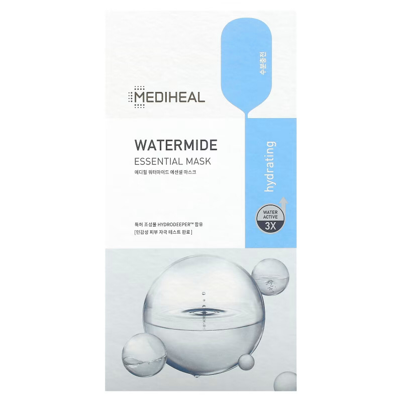 Mediheal, Watermide Essential Beauty Mask, 4 шт., По 24 мл (0,81 жидк. Унции)