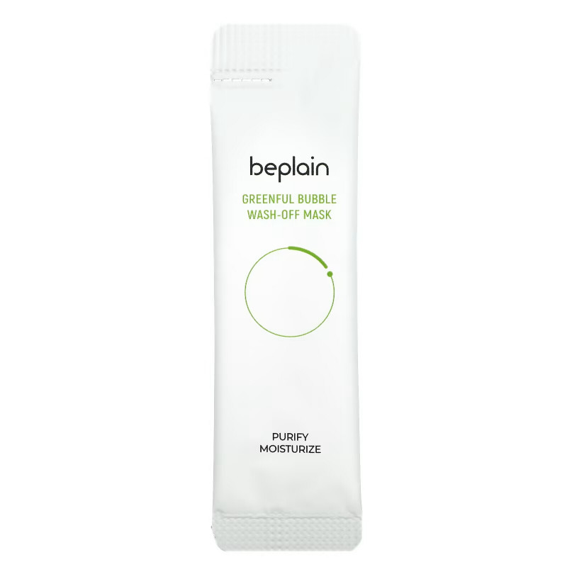 Beplain, Greenful Bubble Wash-Off Beauty Mask, 12 Pack, 5 g Each