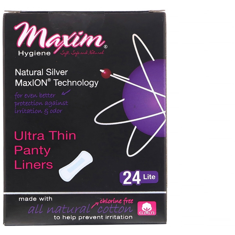 Maxim Hygiene Products Ультратонкие ежедневные прокладки натуральная технология MaxION с использованием серебра легкие 24 шт.