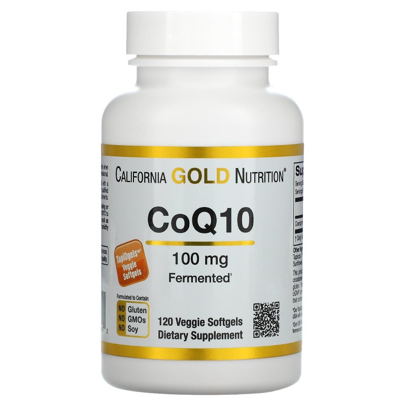 California Gold Nutrition, Коэнзим Q10, 100 мг, 120 Овощные мягкие гели