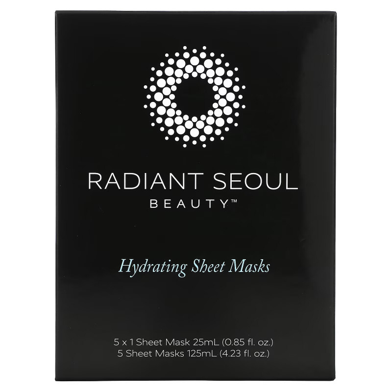 Radiant Seoul, Hydrating Beauty Sheet Mask, 5 Sheet Masks, 0.85 fl oz (25 ml) Each