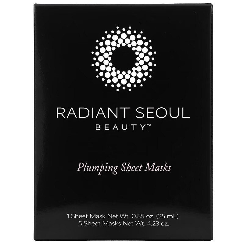 Radiant Seoul, тканевая маска для объема и гладкости кожи, 5 шт. по 25 мл (0,85 унции)