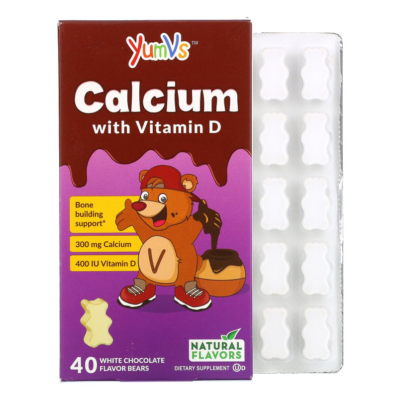 Yum-V's Calcium Plus D White Chocolate Flavor 40 Bears